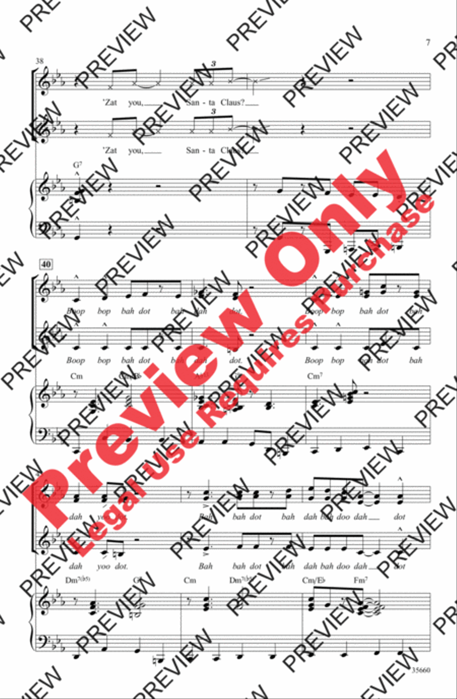'Zat You, Santa Claus? Women's Choir scores gallery preview page 7