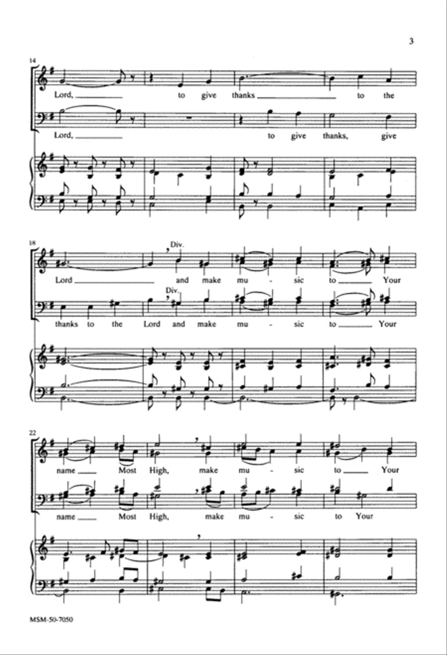 It Is Good to Give Thanks 4-Part scores gallery preview page 3