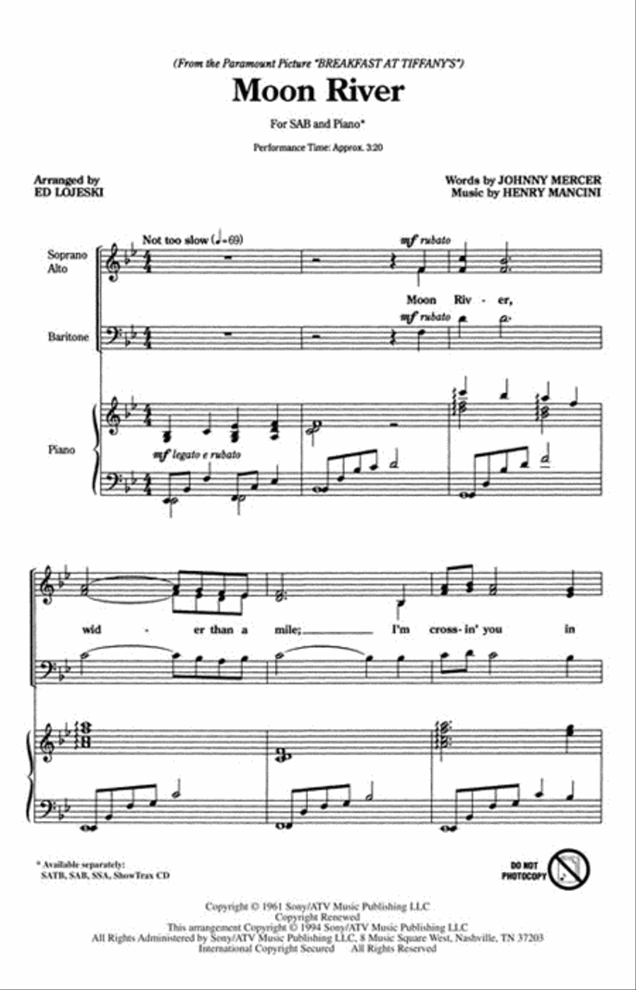 Moon River 3-Part scores gallery preview page 2