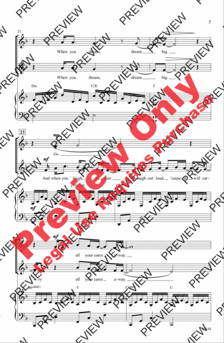 Dream Big 2-Part scores gallery preview page 5