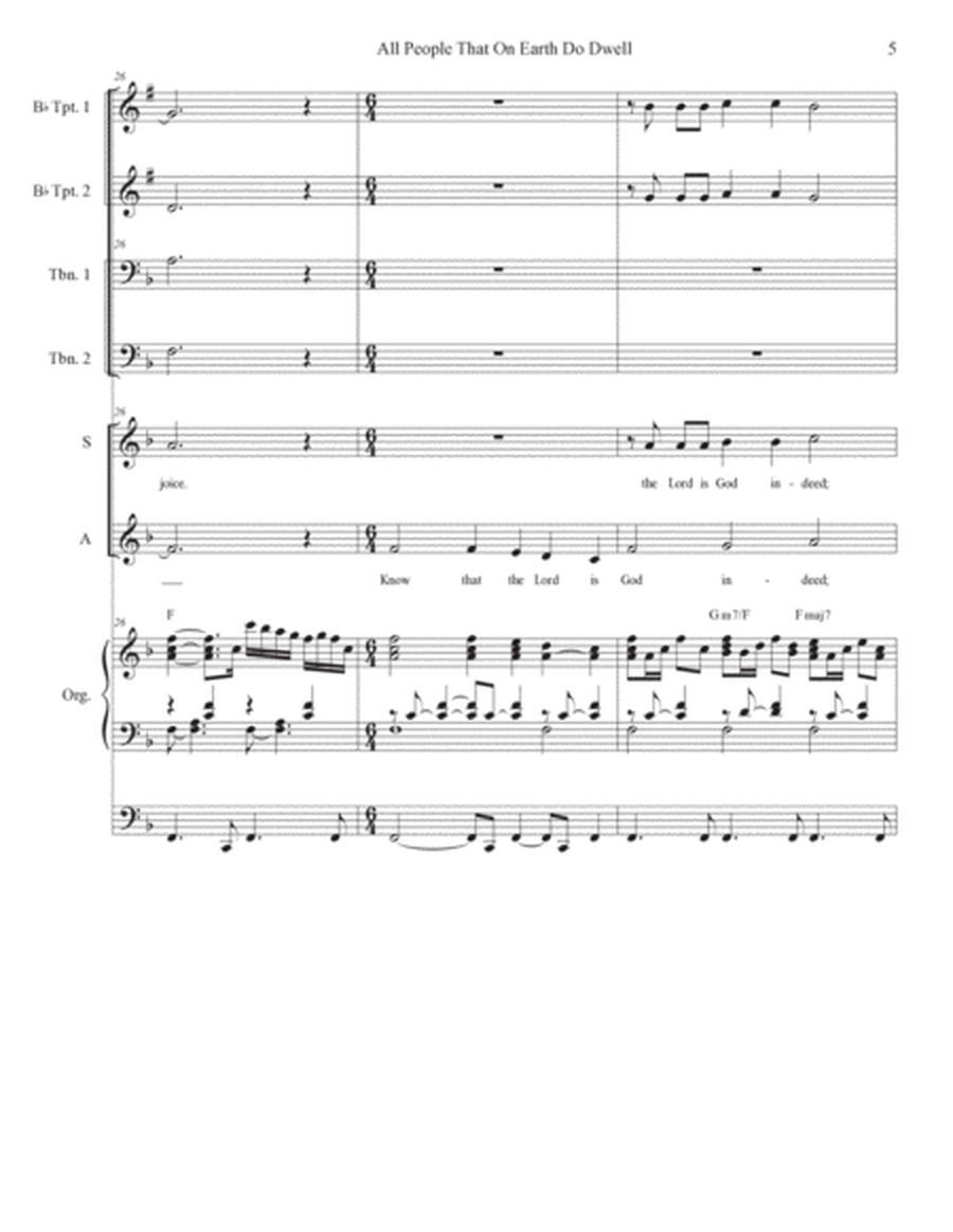 All People That On Earth Do Dwell (2-part choir - (SA) (Full Score Alternate) - Score Only image number null