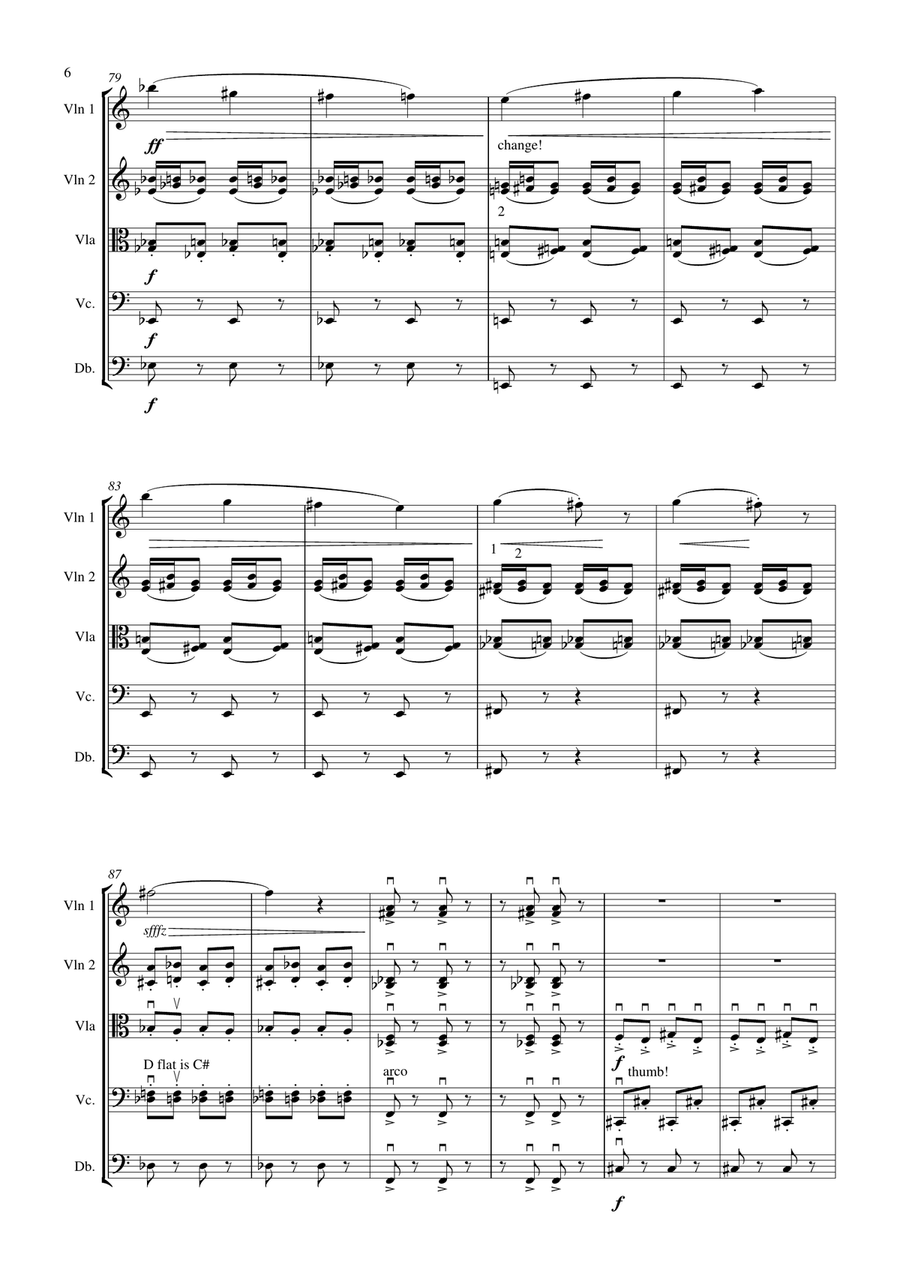 Psycho (theme) String Orchestra scores gallery preview page 6