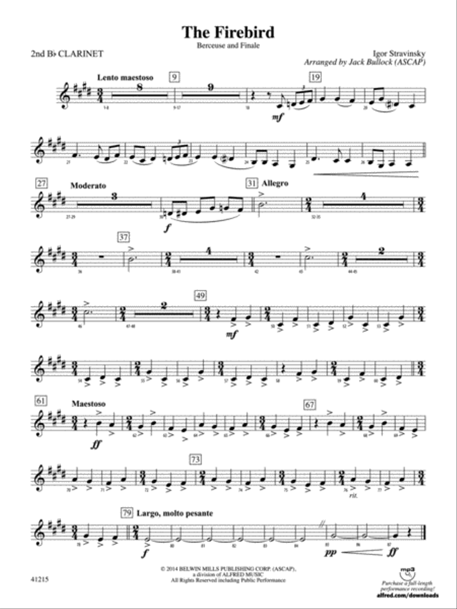 The Firebird: 2nd B-flat Clarinet