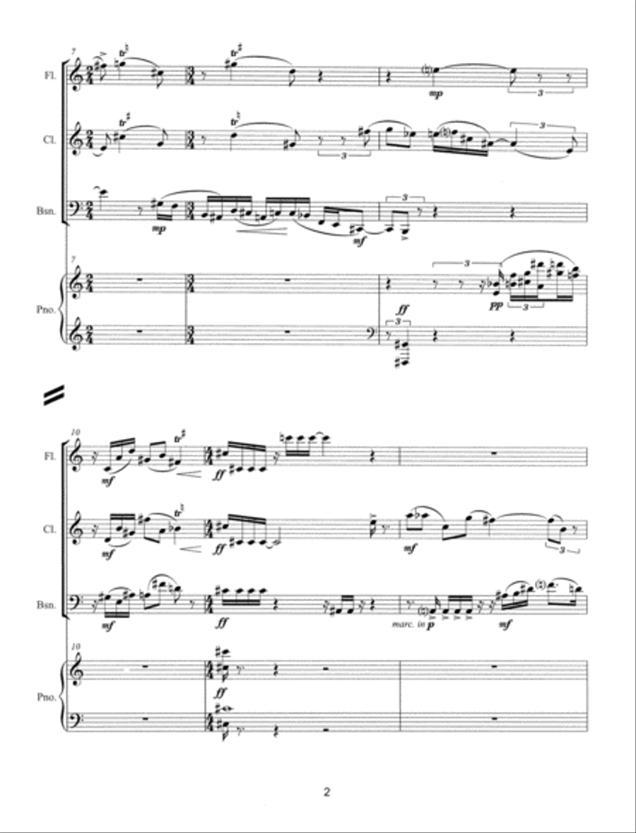 [Pleskow] Piece for Four Instruments Small Ensemble scores gallery preview page 4