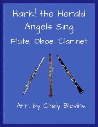 Book cover for Hark! The Herald Angels Sing, for Flute, Oboe and Clarinet