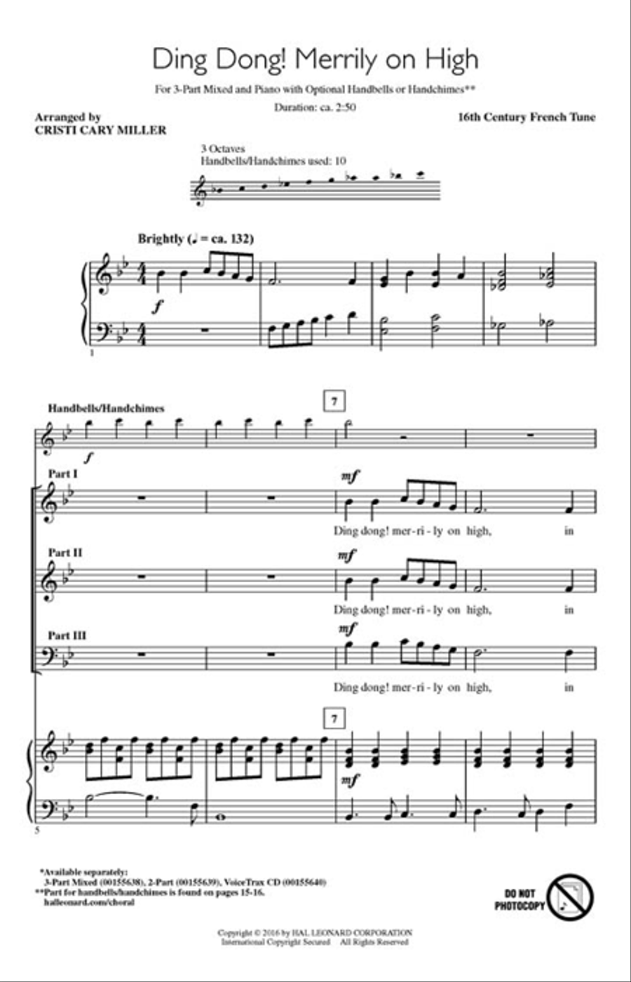 Ding Dong! Merrily on High 3-Part scores gallery preview page 2