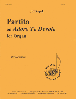 Partita On Adoro Te Devote For Organ, Rev. Ed