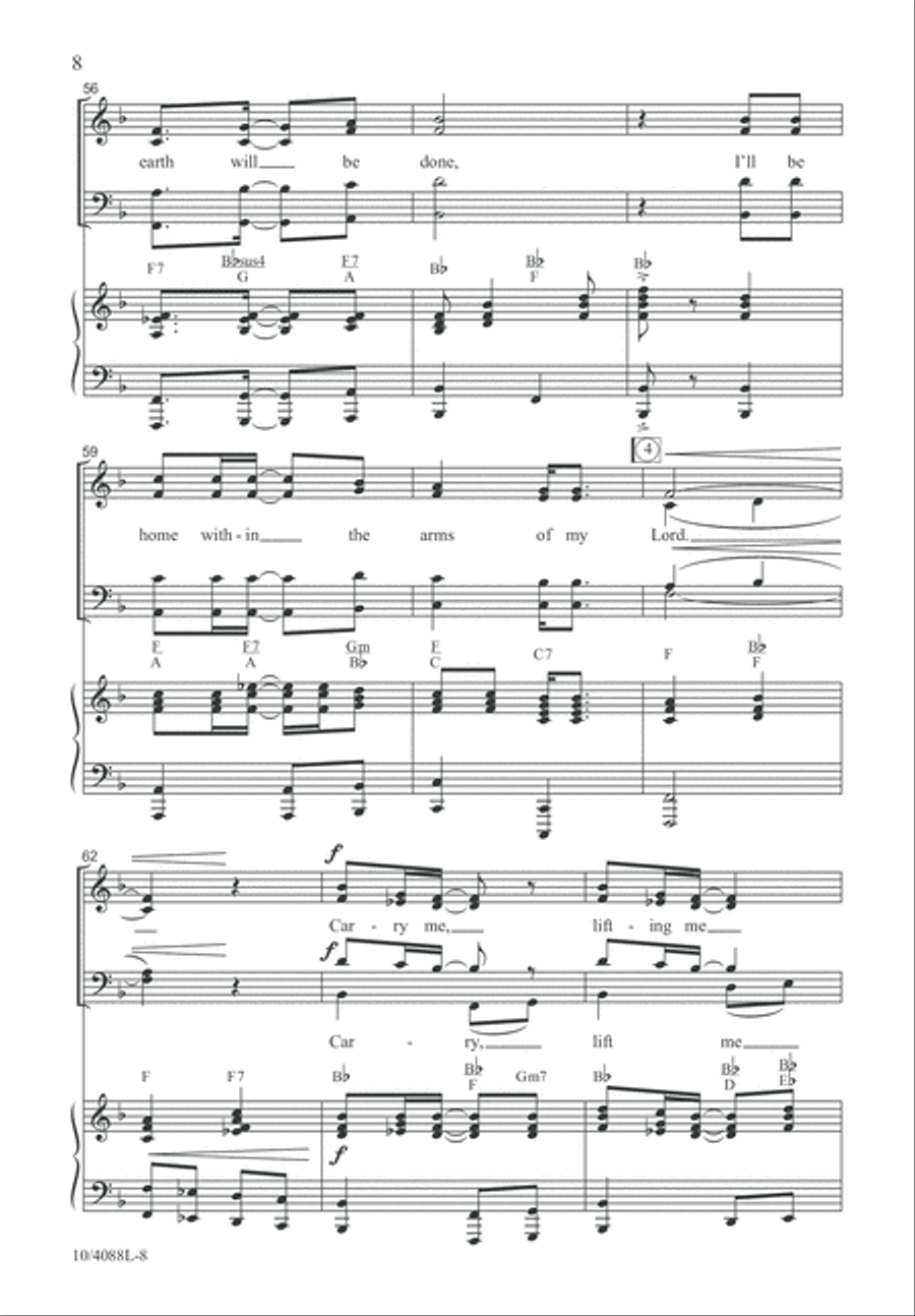 Safe Within the Arms 4-Part scores gallery preview page 8