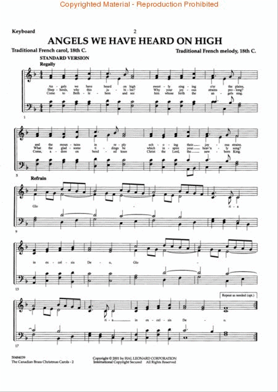 The Canadian Brass Christmas Carols Piano and Keyboard scores gallery preview page 2