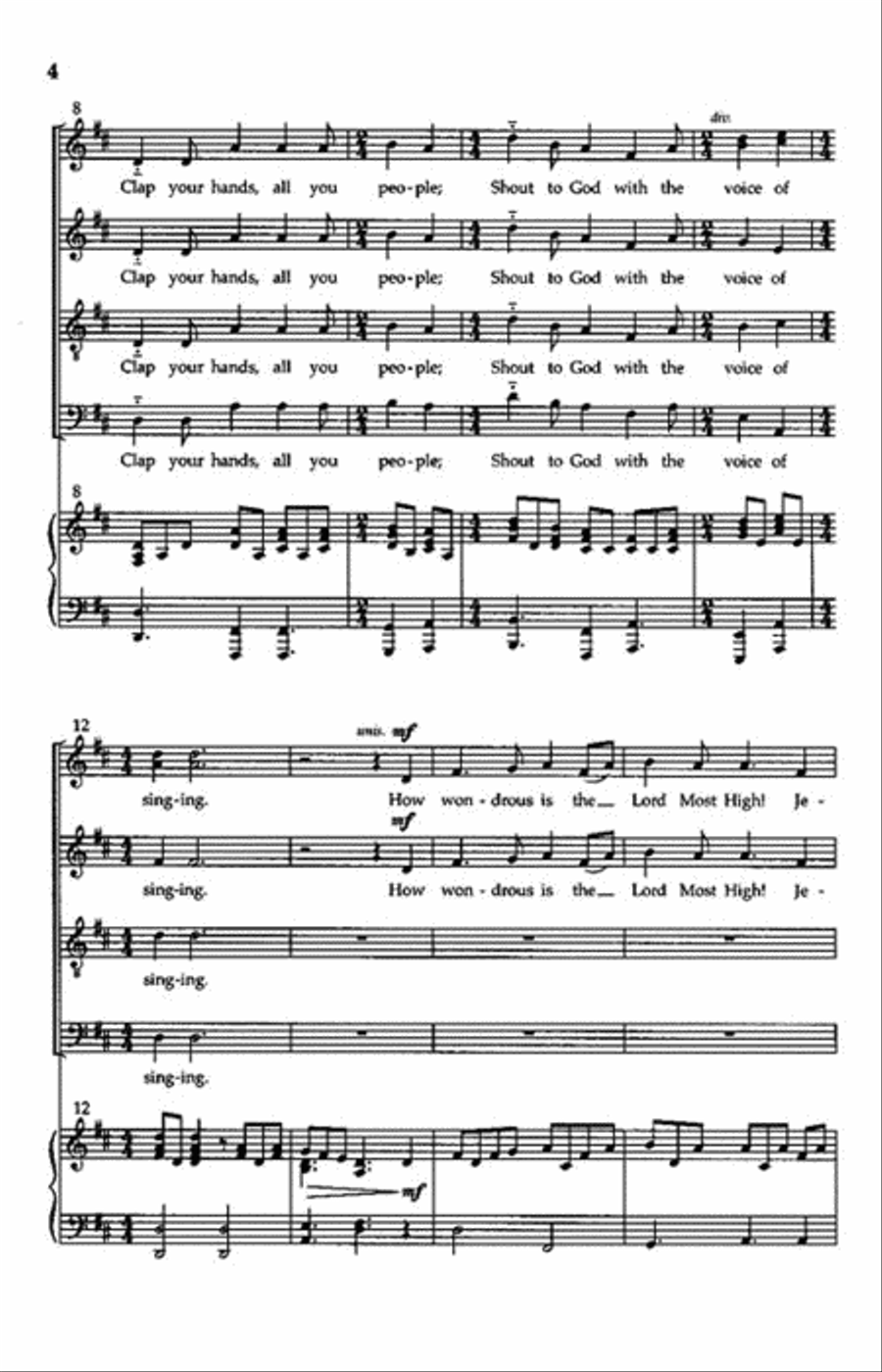 Clap Your Hands Clap Your Hands SSATB scores gallery preview page 3