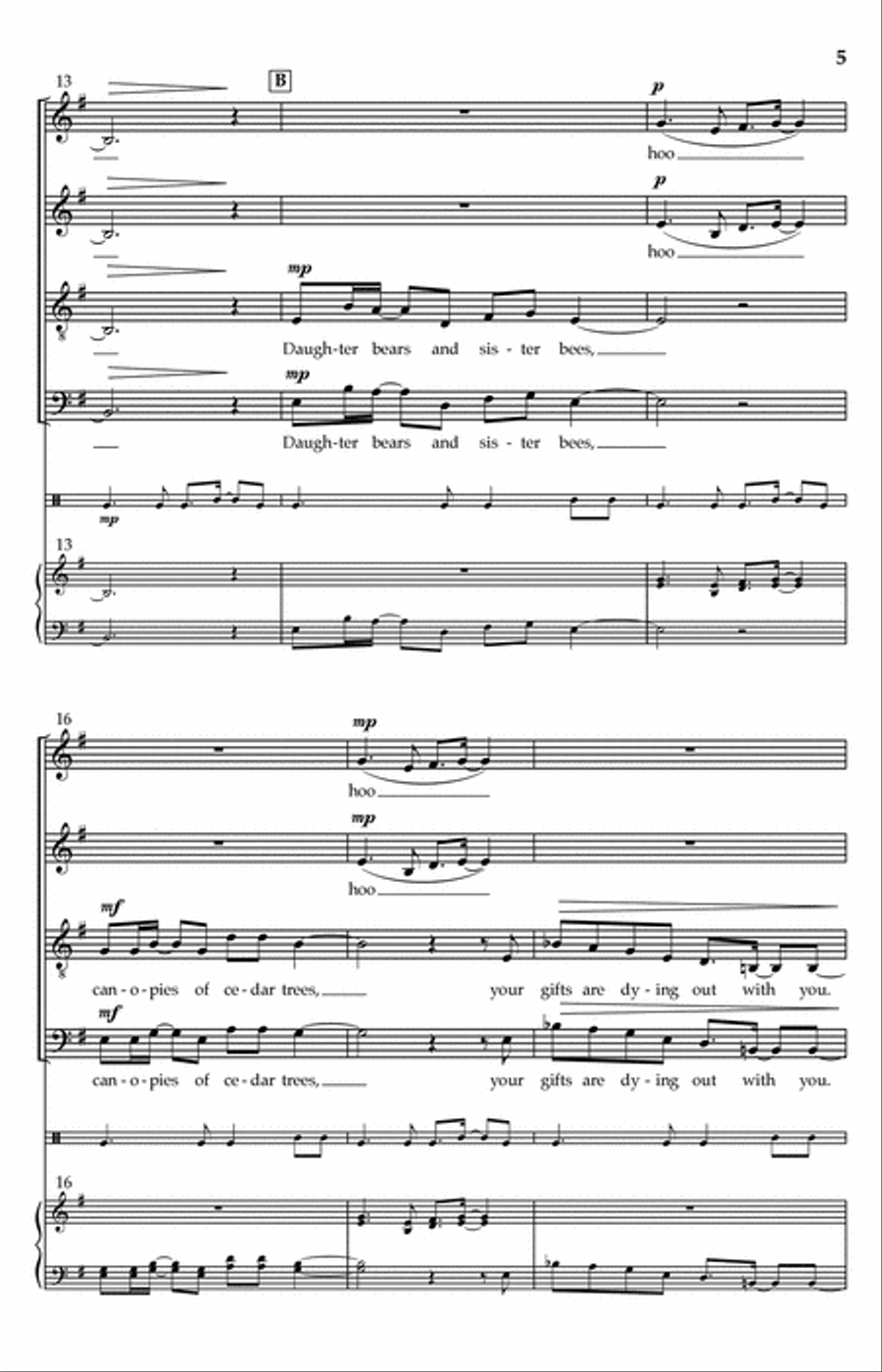 Hug A Tree and Kiss A Sparrow 4-Part scores gallery preview page 3