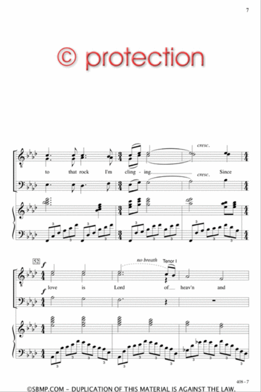 How Can I Keep from Singing - TTB/TBB Octavo TTB scores gallery preview page 6