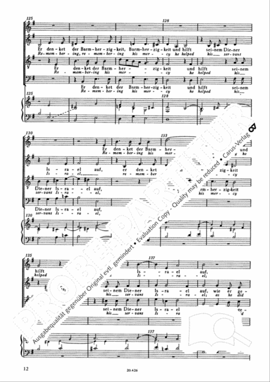 Magnificat (Meine Seele erhebt den Herrn); Ehre sei dem Vater Score scores gallery preview page 14