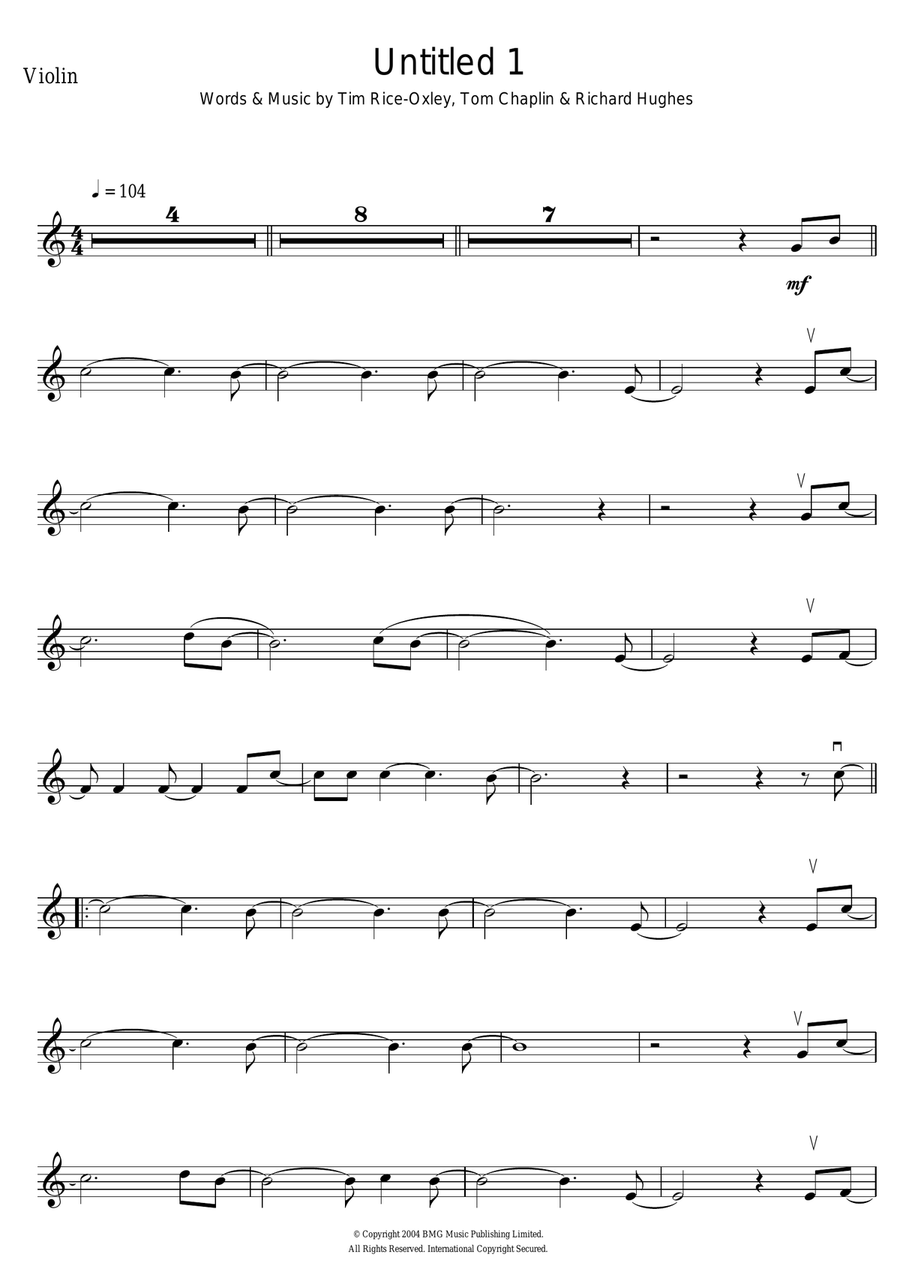 Untitled 1 Violin Solo scores gallery preview page 1
