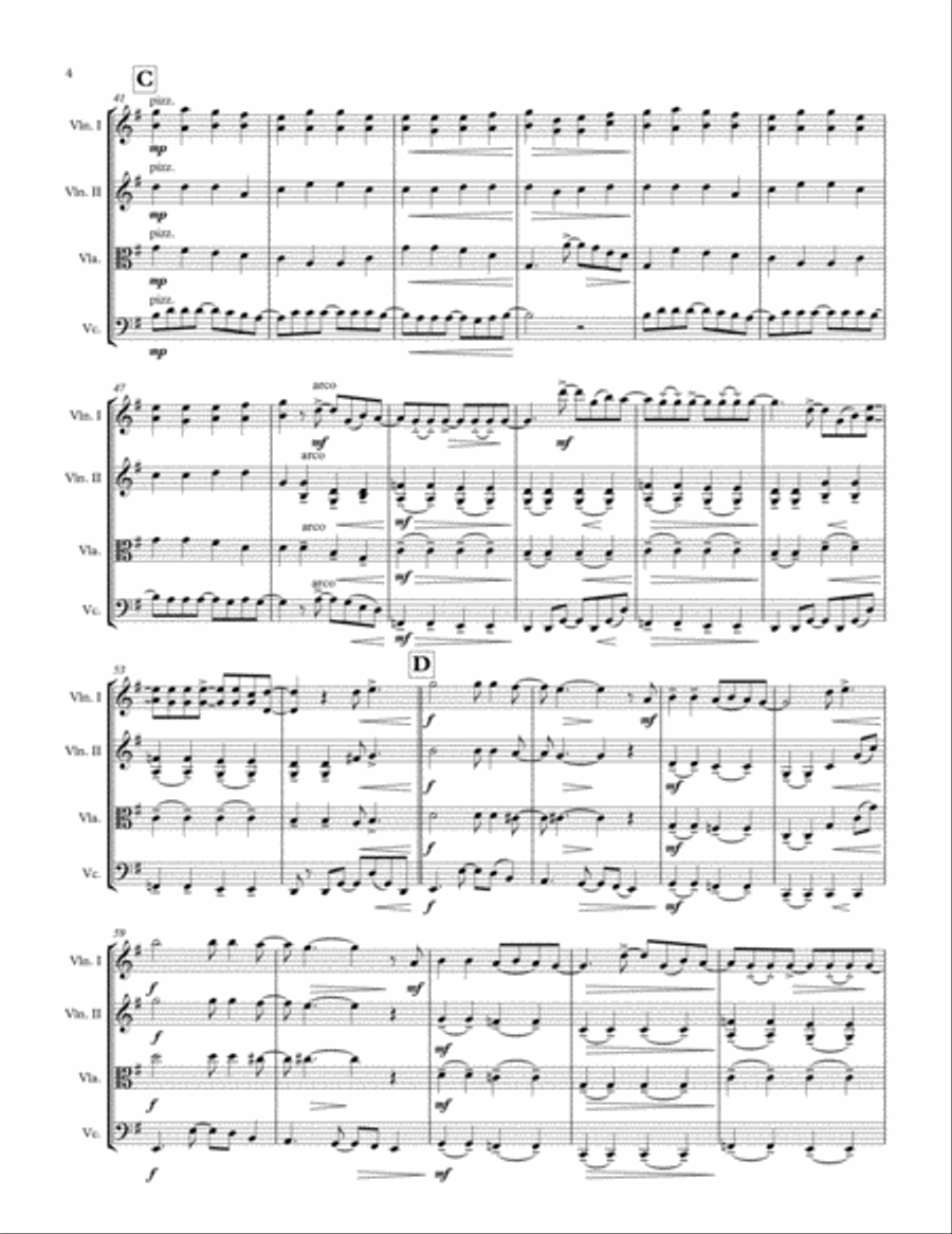 With A Little Help From My Friends String Quartet scores gallery preview page 4
