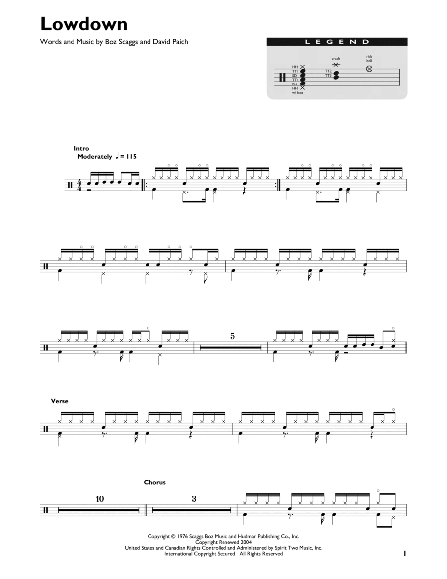 Lowdown Lowdown Drum Set scores gallery preview page 1