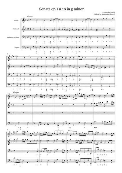 Corelli, Sonata op.1 n.10 in g minor
