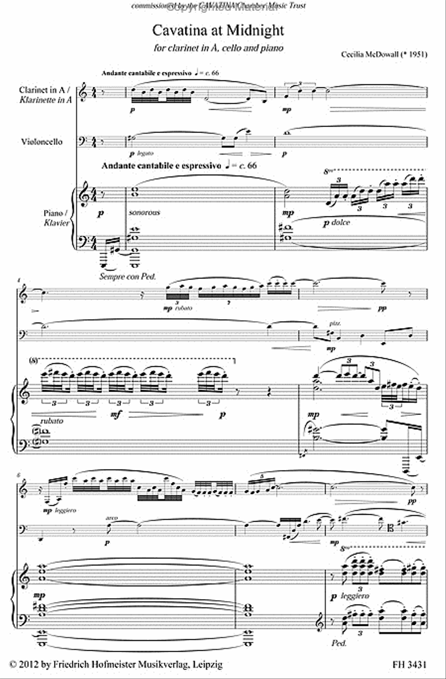 Cavatina at Midnight Cavatina at Midnight A Clarinet scores gallery preview page 2