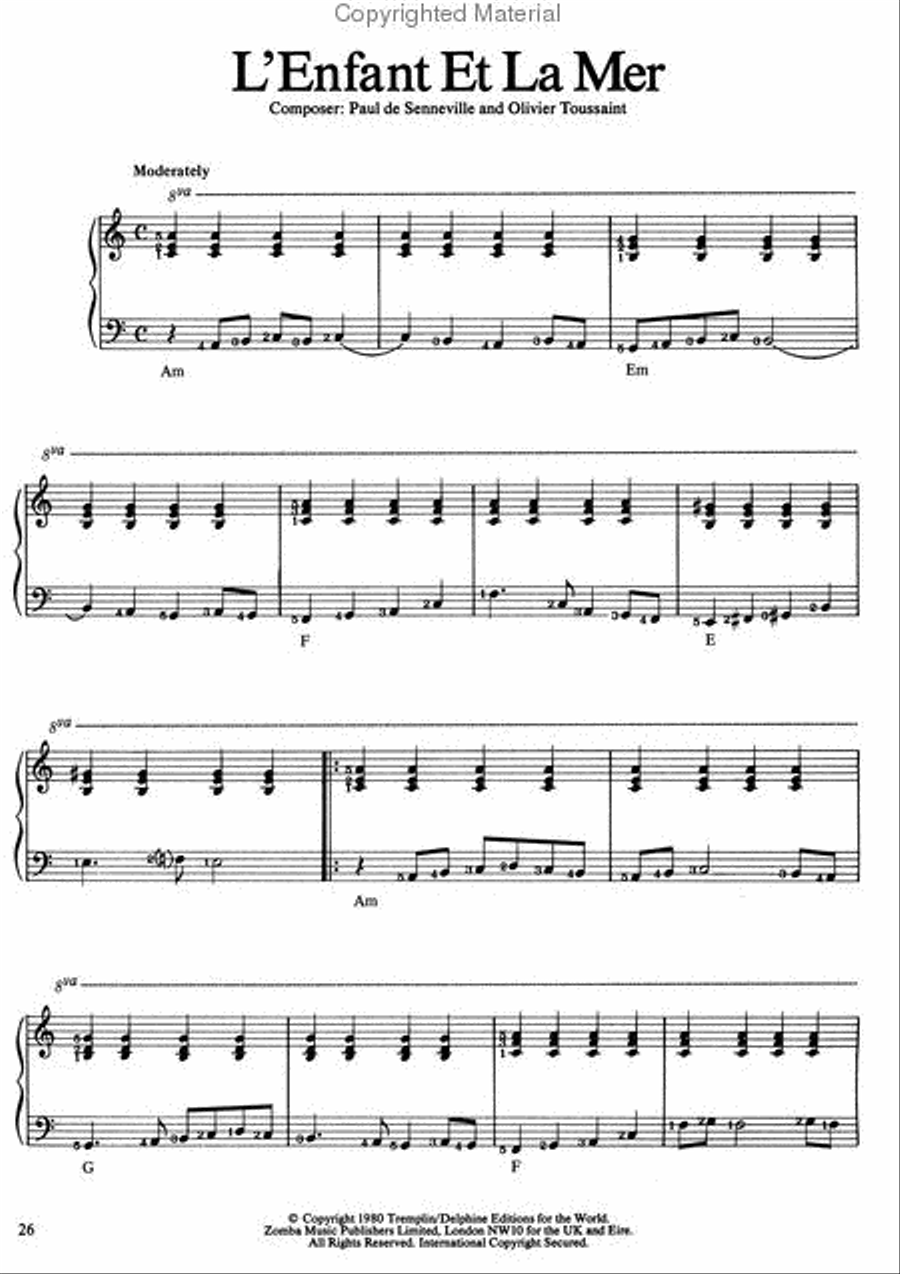 It's Easy to Play Richard Clayderman - Book 1 Easy Piano scores gallery preview page 3