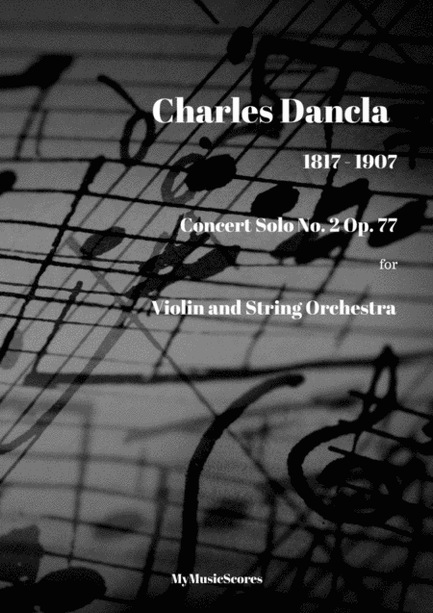 Dancla Concert Solo No.2 Op. 77 for Violin and String Orchestra image number null