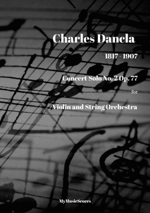 Book cover for Dancla Concert Solo No.2 Op. 77 for Violin and String Orchestra