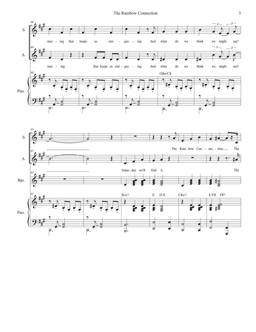 The Rainbow Connection Alto Voice scores gallery preview page 5