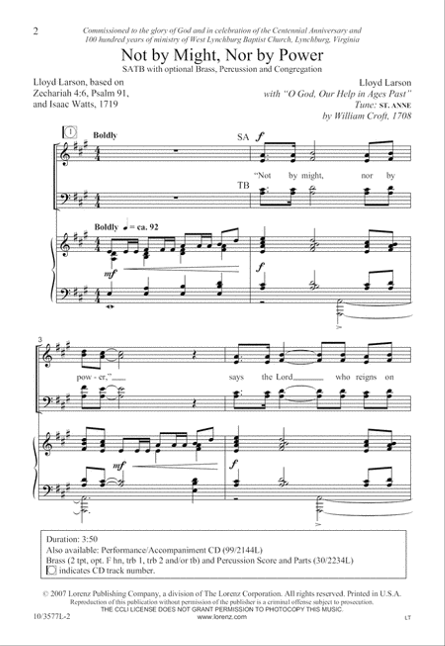 Not by Might, Nor by Power 4-Part scores gallery preview page 2