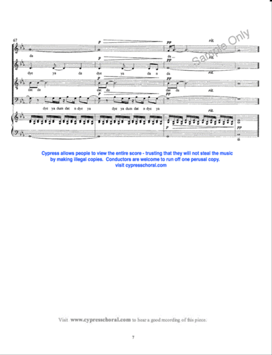 Blue Car Blue Night Blue Car Blue Night 4-Part scores gallery preview page 8