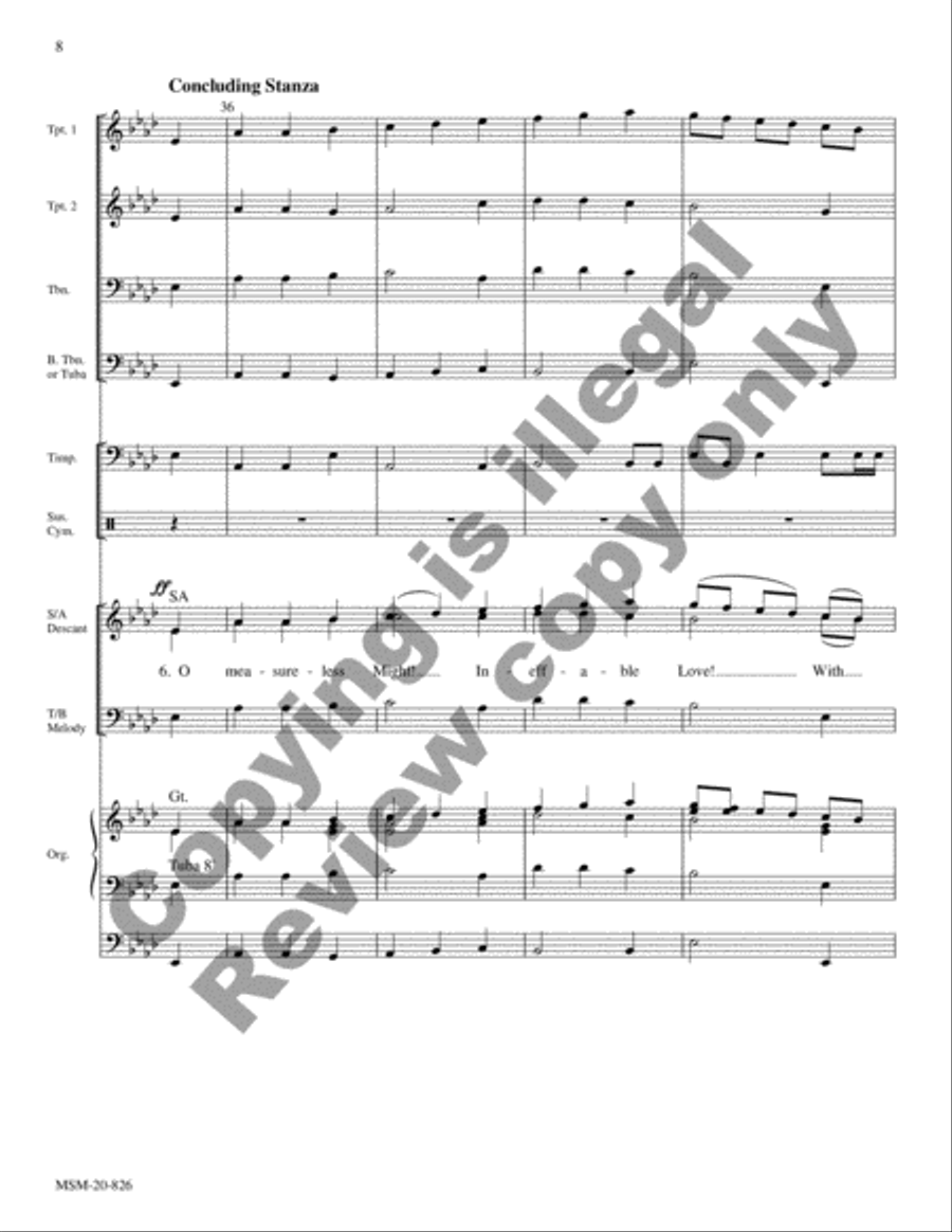O Worship the King Choir scores gallery preview page 14