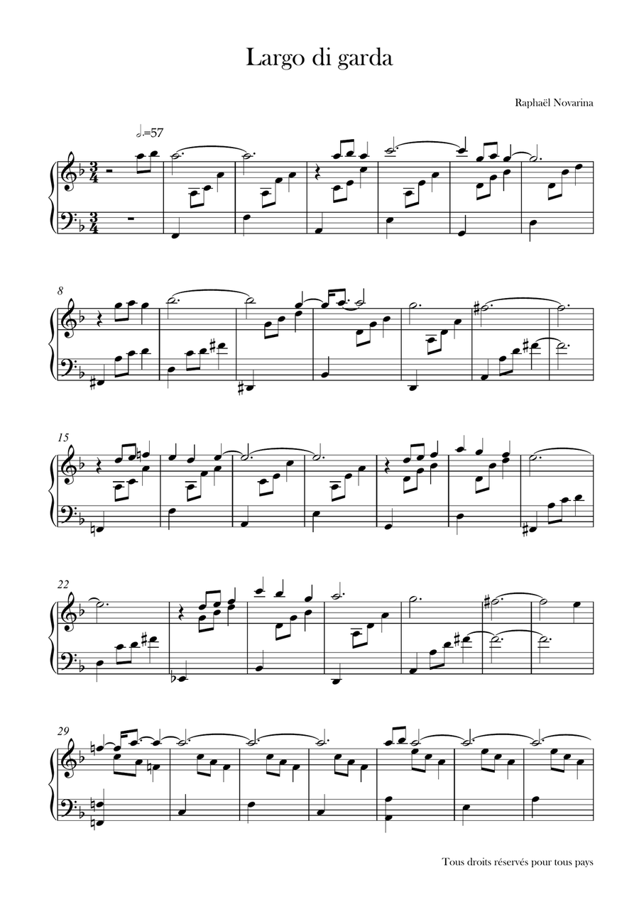 Lago di Garda Piano Solo scores gallery preview page 1