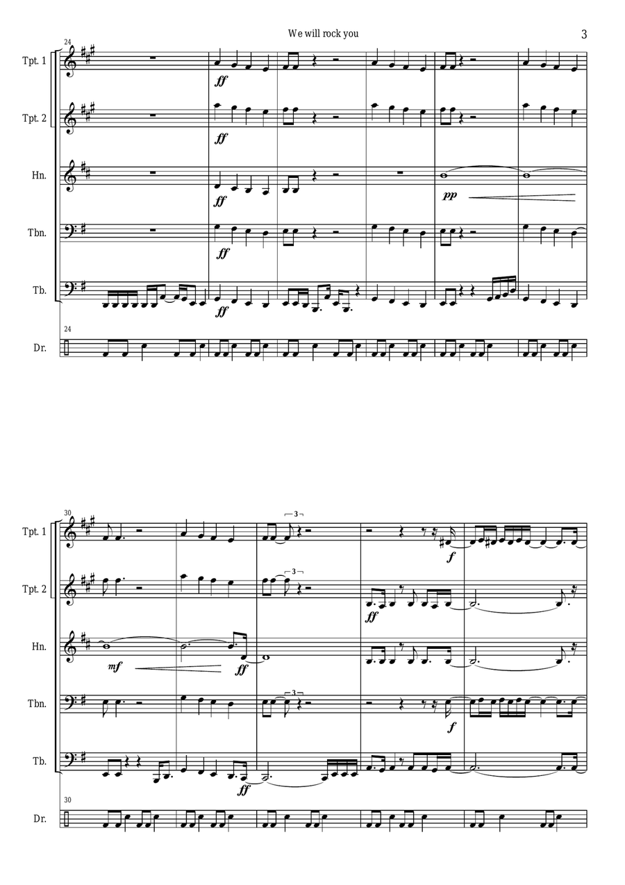 We Will Rock You We Will Rock You Small Ensemble scores gallery preview page 5