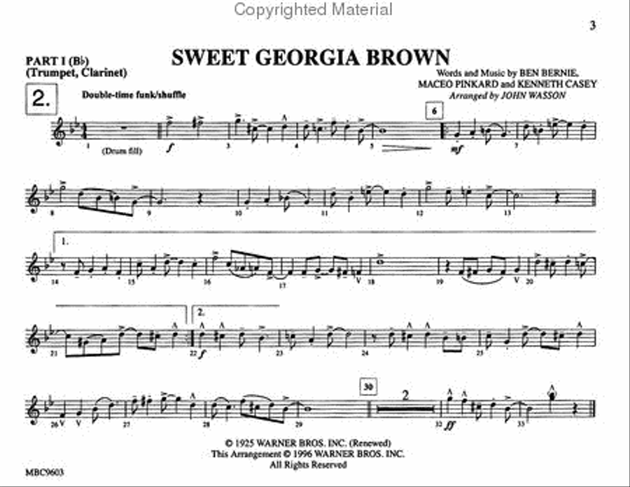 Combo Blasters for Pep Band - Part I (Trumpet, Clarinet) Pep Band scores gallery preview page 2