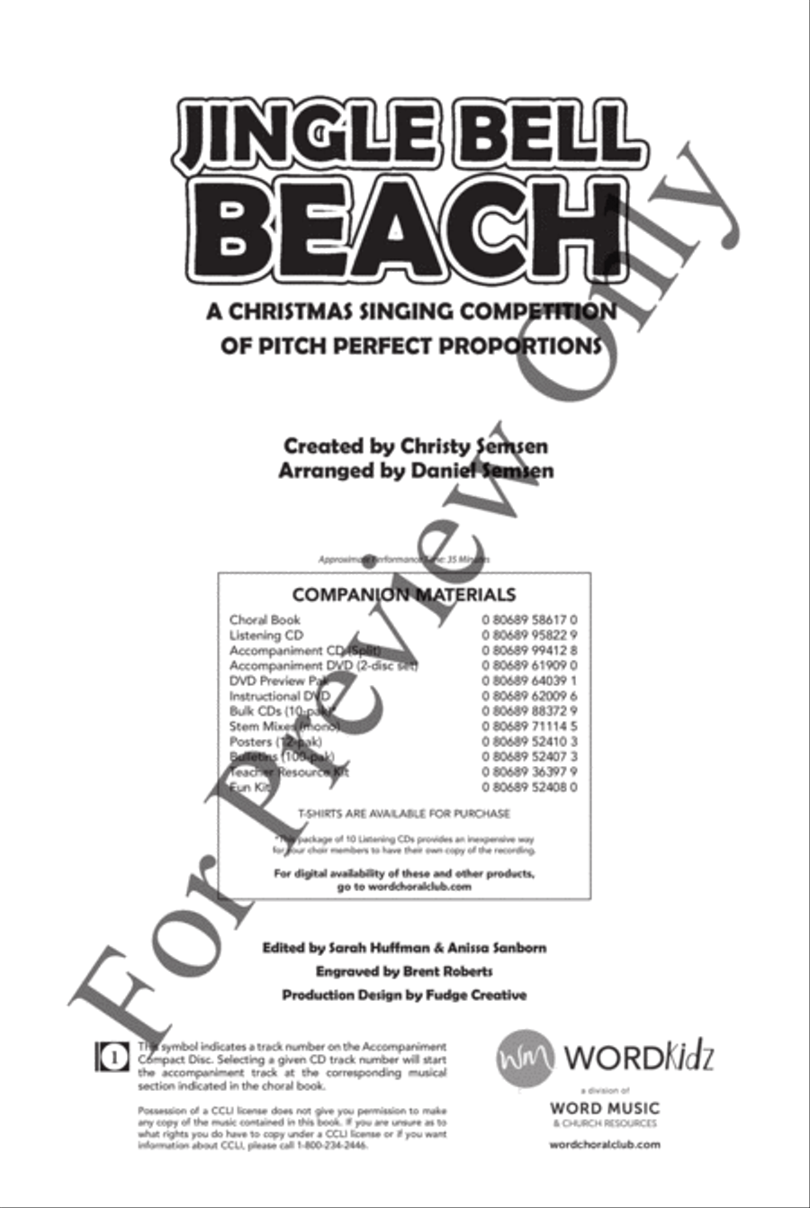 Jingle Bell Beach - Choral Book Choir scores gallery preview page 4