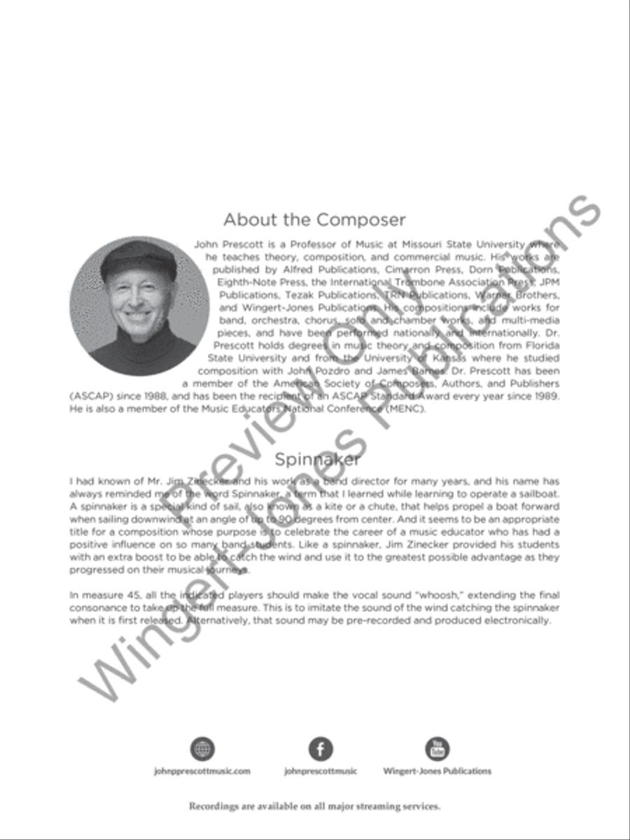 Spinnaker (Score) Concert Band scores gallery preview page 3