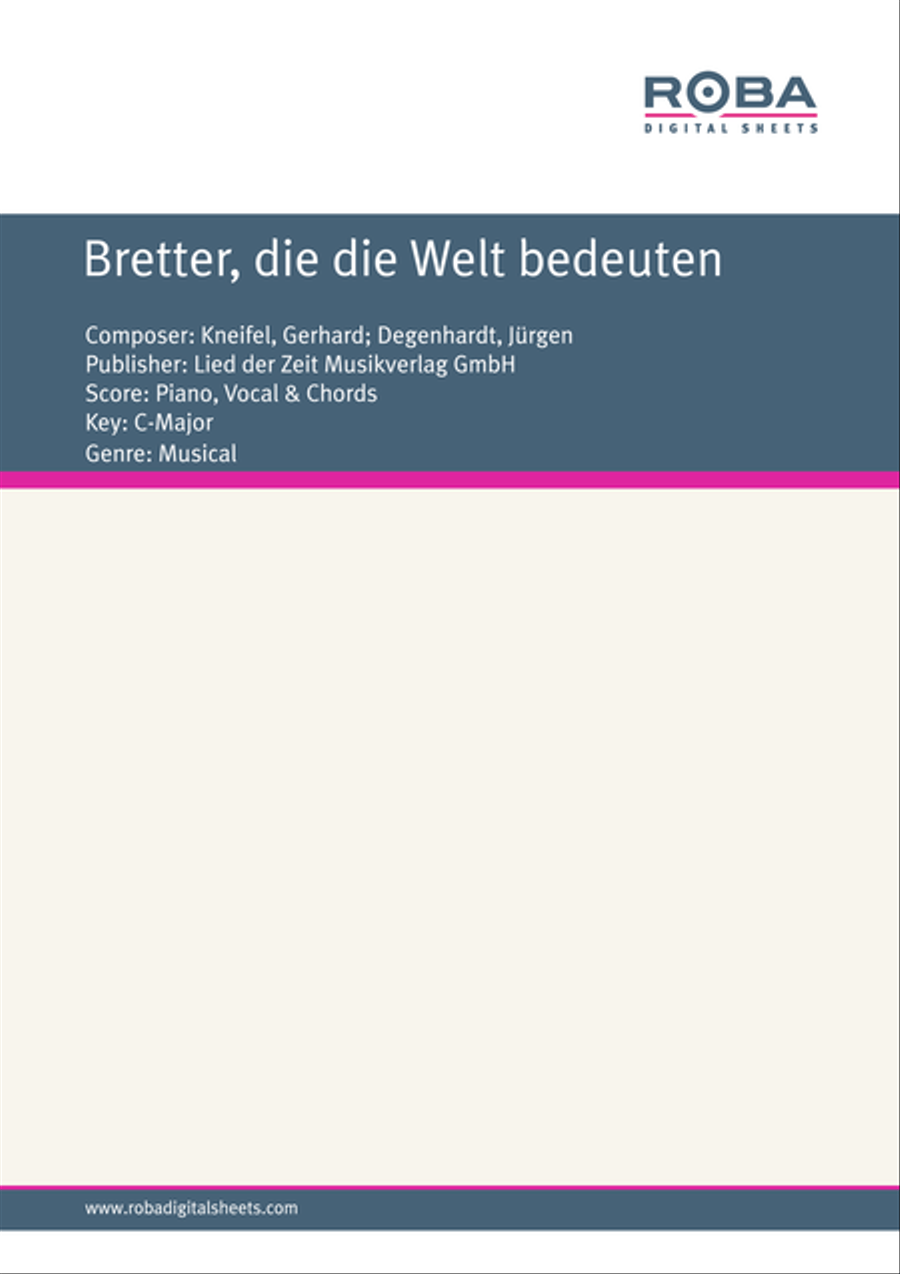 Bretter, die die Welt bedeuten Voice scores gallery preview page 1