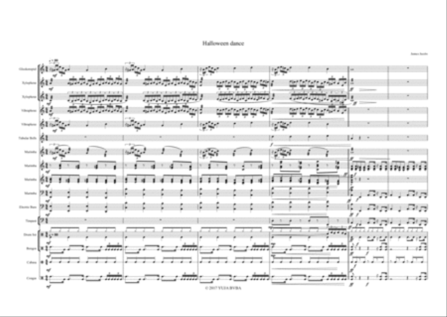 Halloween dances for percussion Percussion Ensemble scores gallery preview page 1
