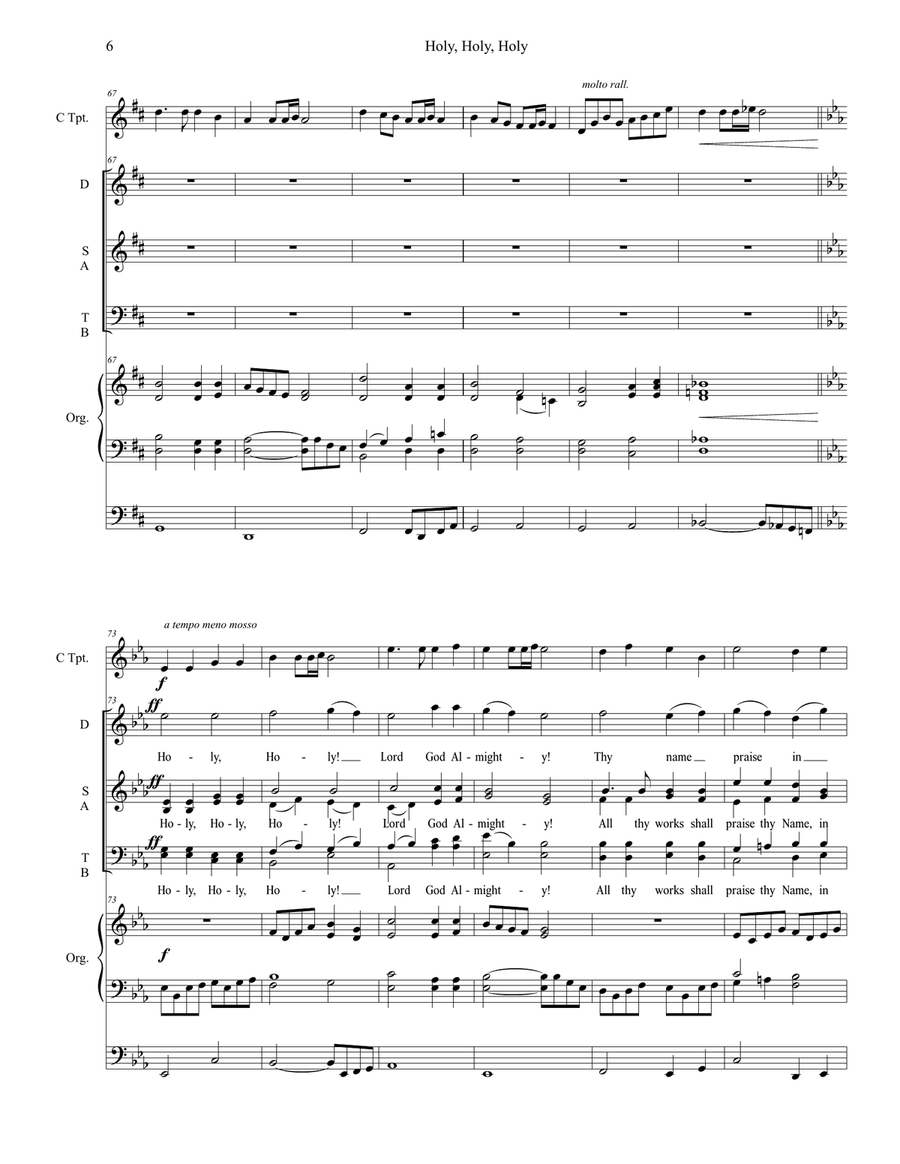 Holy, Holy, Holy Holy, Holy, Holy 4-Part scores gallery preview page 6