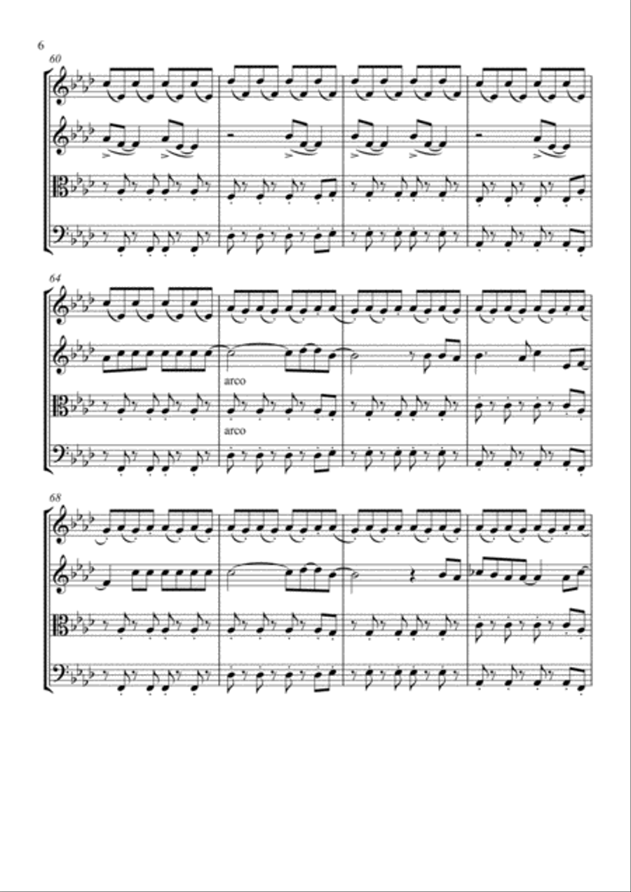 Viva La Vida Viva La Vida String Quartet scores gallery preview page 6