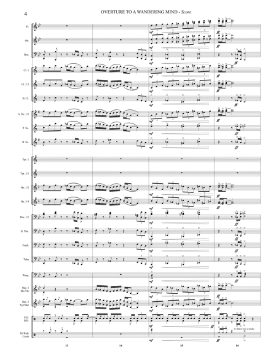 OVERTURE TO A WANDERING MIND Concert Band scores gallery preview page 6
