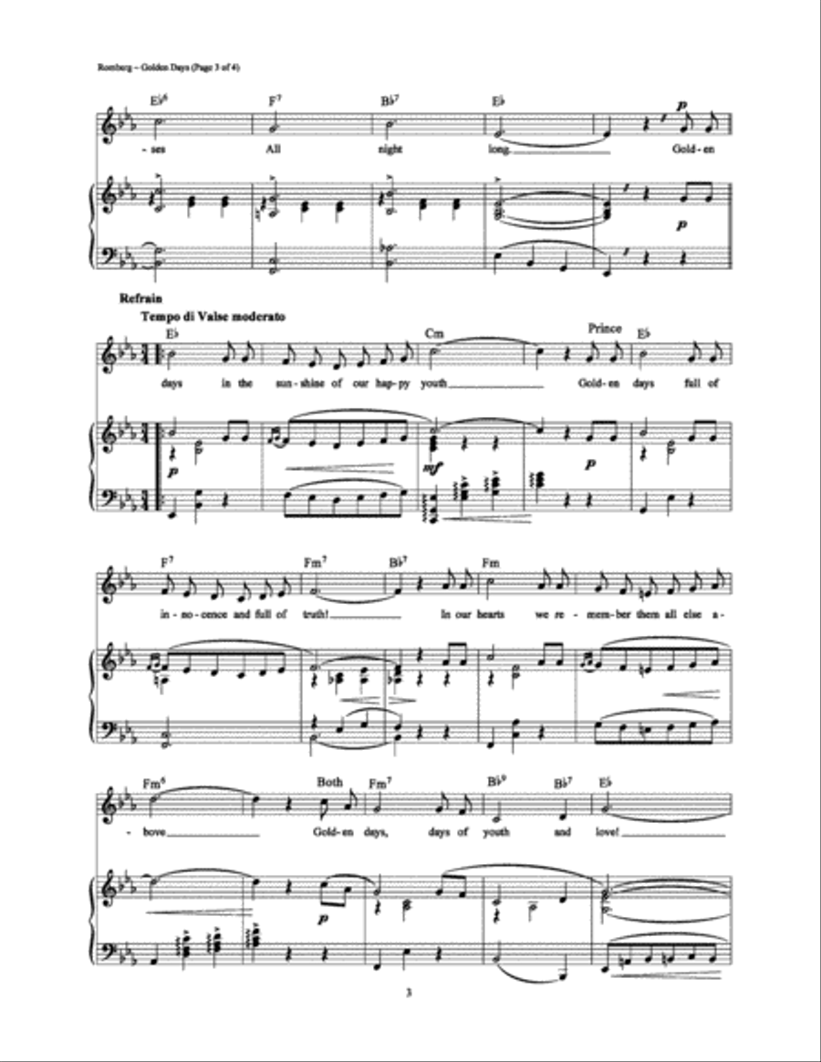 Golden Days Piano, Vocal, Guitar scores gallery preview page 3