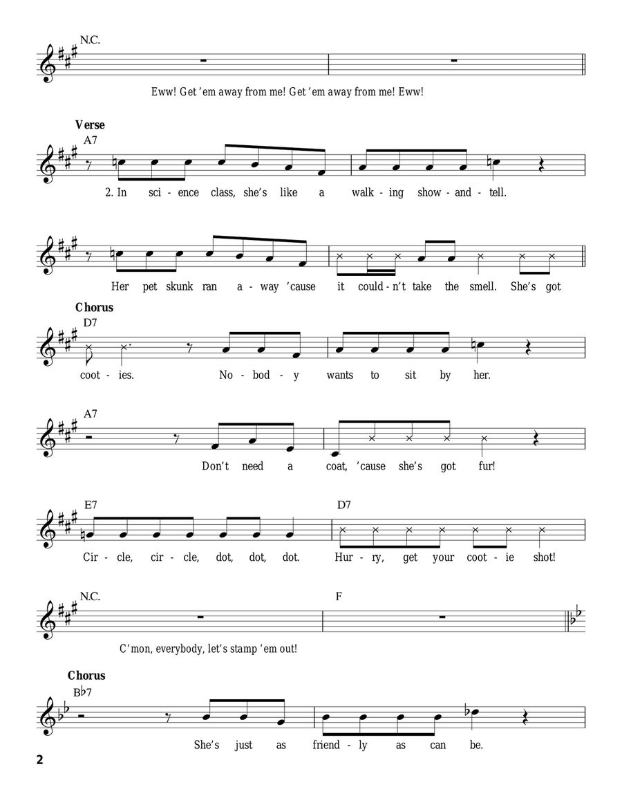 Cooties (from Hairspray) Cooties (from Hairspray) Voice scores gallery preview page 2