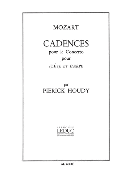 Cadenzas By P.houdy For Concerto For Flute & Harp (flute & Har
