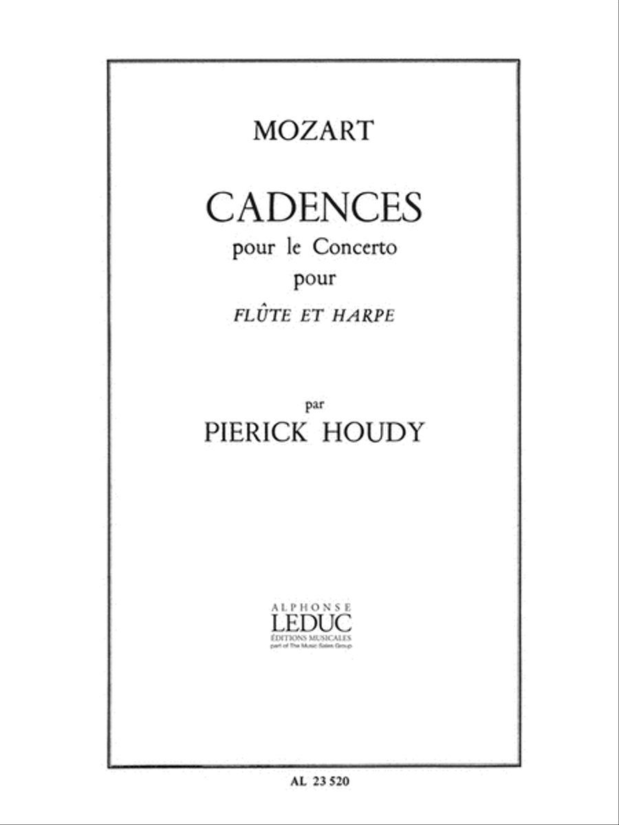 Cadenzas By P.houdy For Concerto For Flute & Harp (flute & Har Flute Solo scores gallery preview page 1