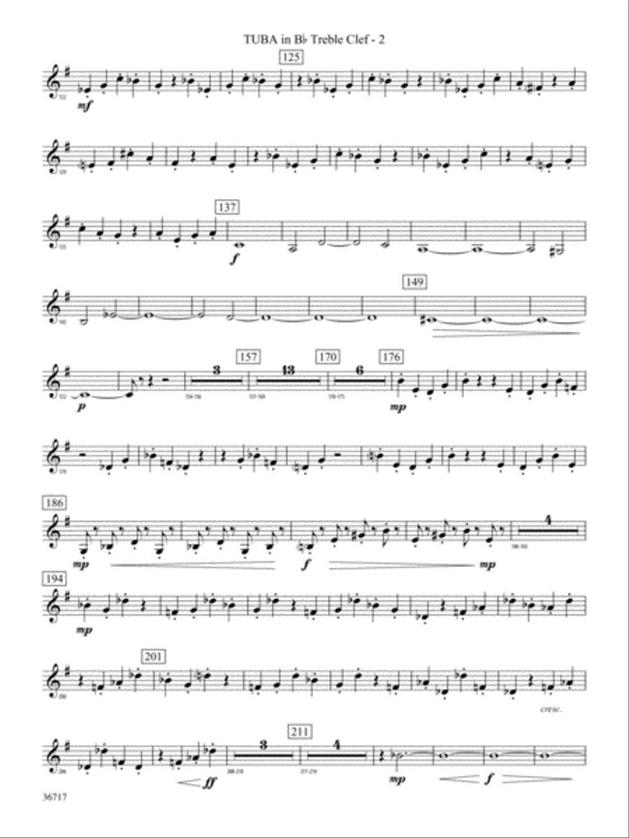 Sparkle: (World Part) B-flat Tuba T.C. Concert Band scores gallery preview page 2