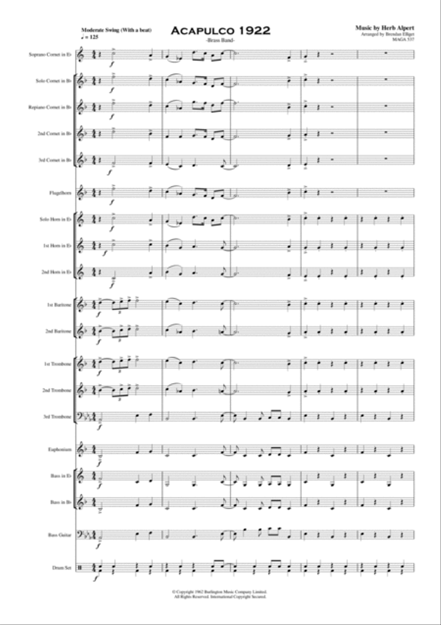 Acapulco 1922 Brass Band scores gallery preview page 2