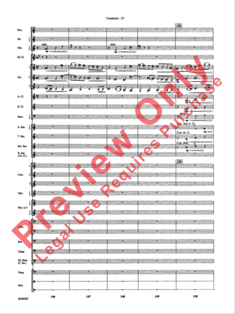 Symphony No. 3 for Band Concert Band scores gallery preview page 30