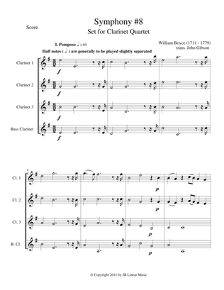 William Boyce - Symphony #8 for Clarinet Quartet