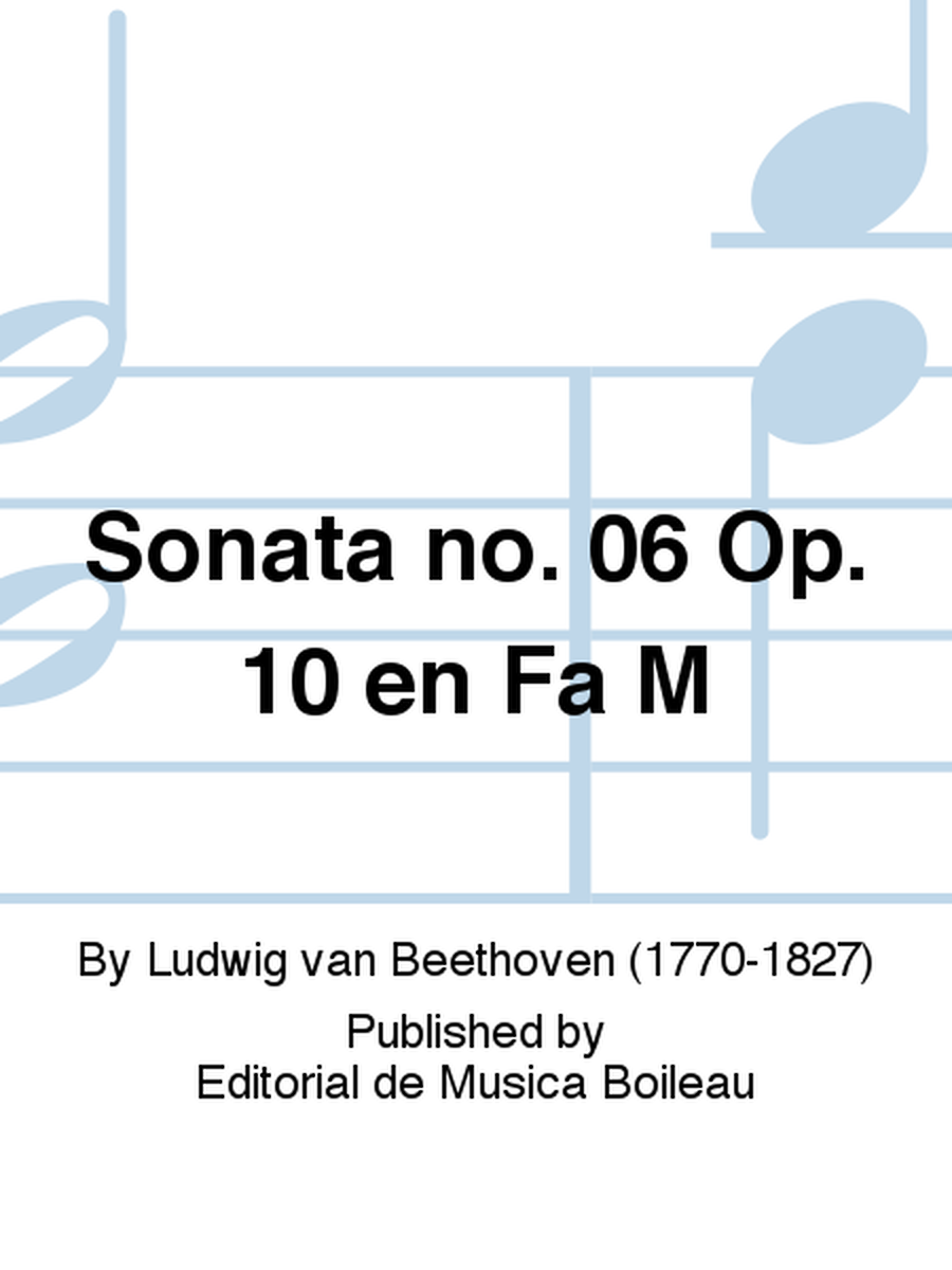 Sonata no. 06 Op. 10 en Fa M
