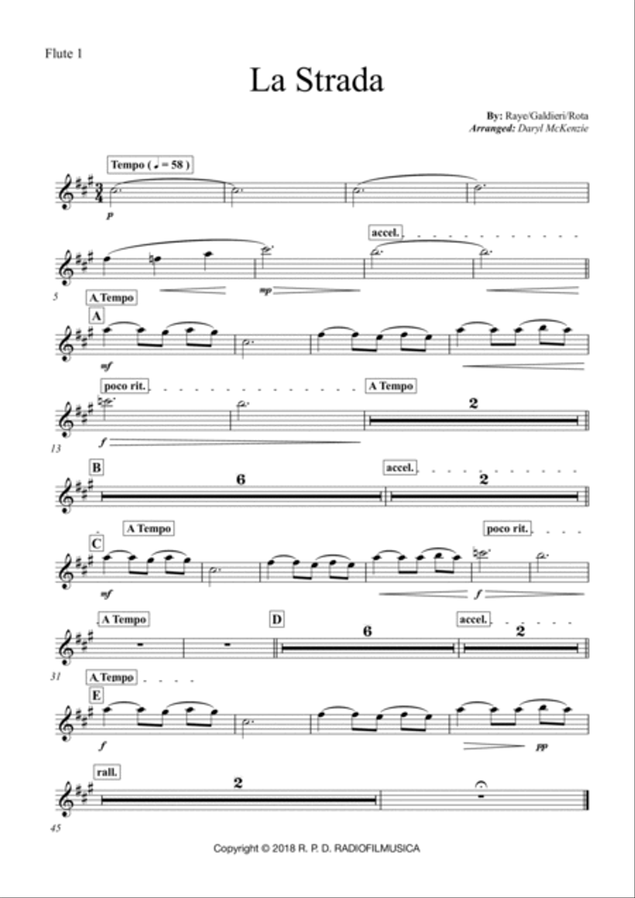Love Theme From La Strada Love Theme From La Strada Full Orchestra scores gallery preview page 5
