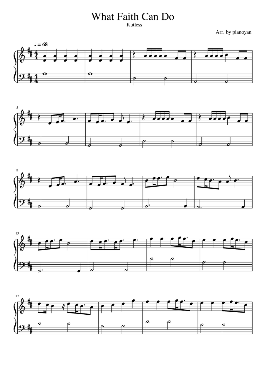 What Faith Can Do What Faith Can Do Easy Piano scores gallery preview page 1